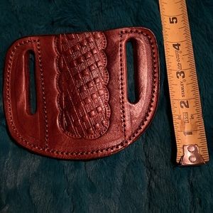 🥰🥰 Handmade , LEATHER hand-sewn knife sheath With beautiful stenciling.